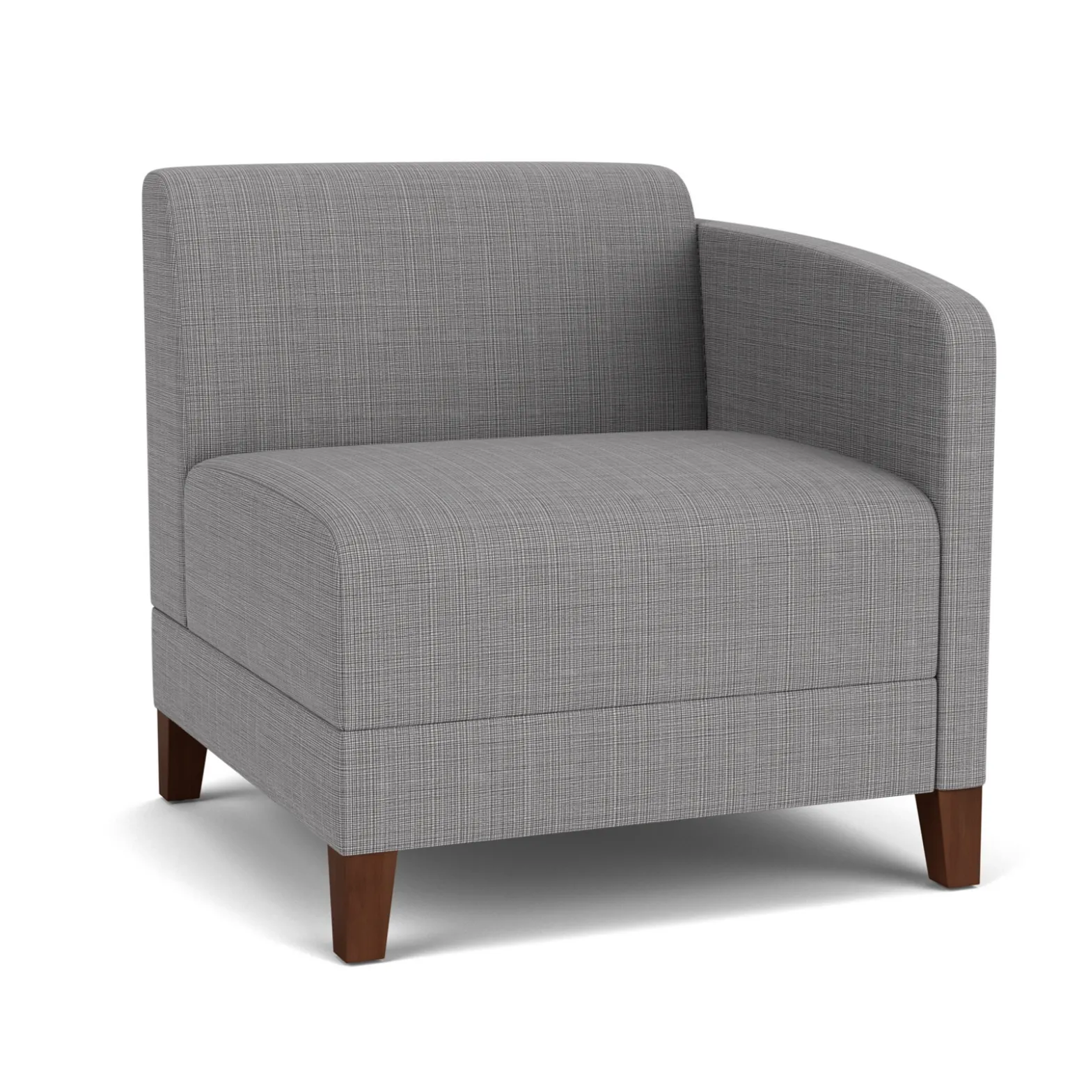 Social Left Arm Guest Chair in Premium Upholstery