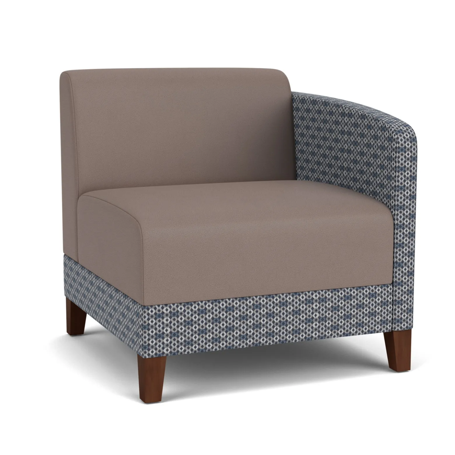 Social Left Arm Guest Chair in Premium Upholstery