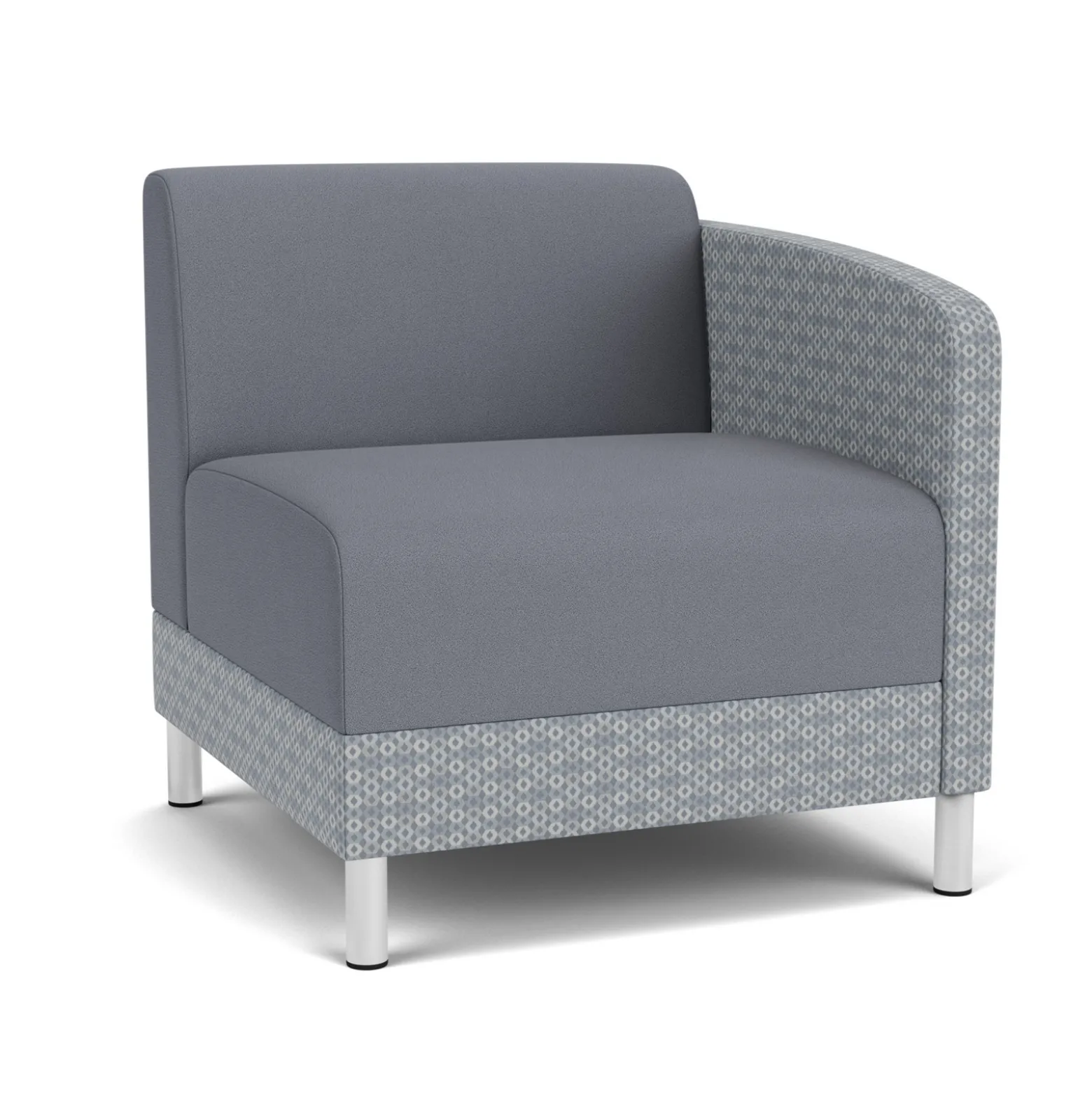 Social Left Arm Guest Chair in Premium Upholstery