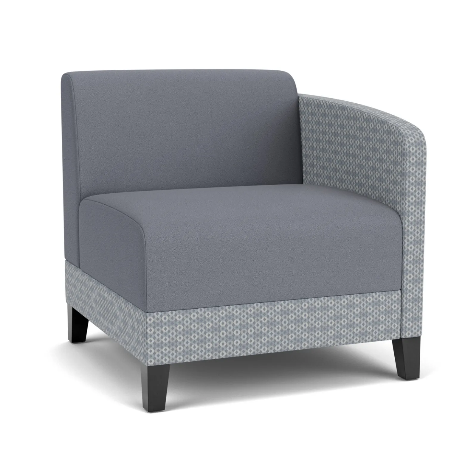Social Left Arm Guest Chair in Premium Upholstery