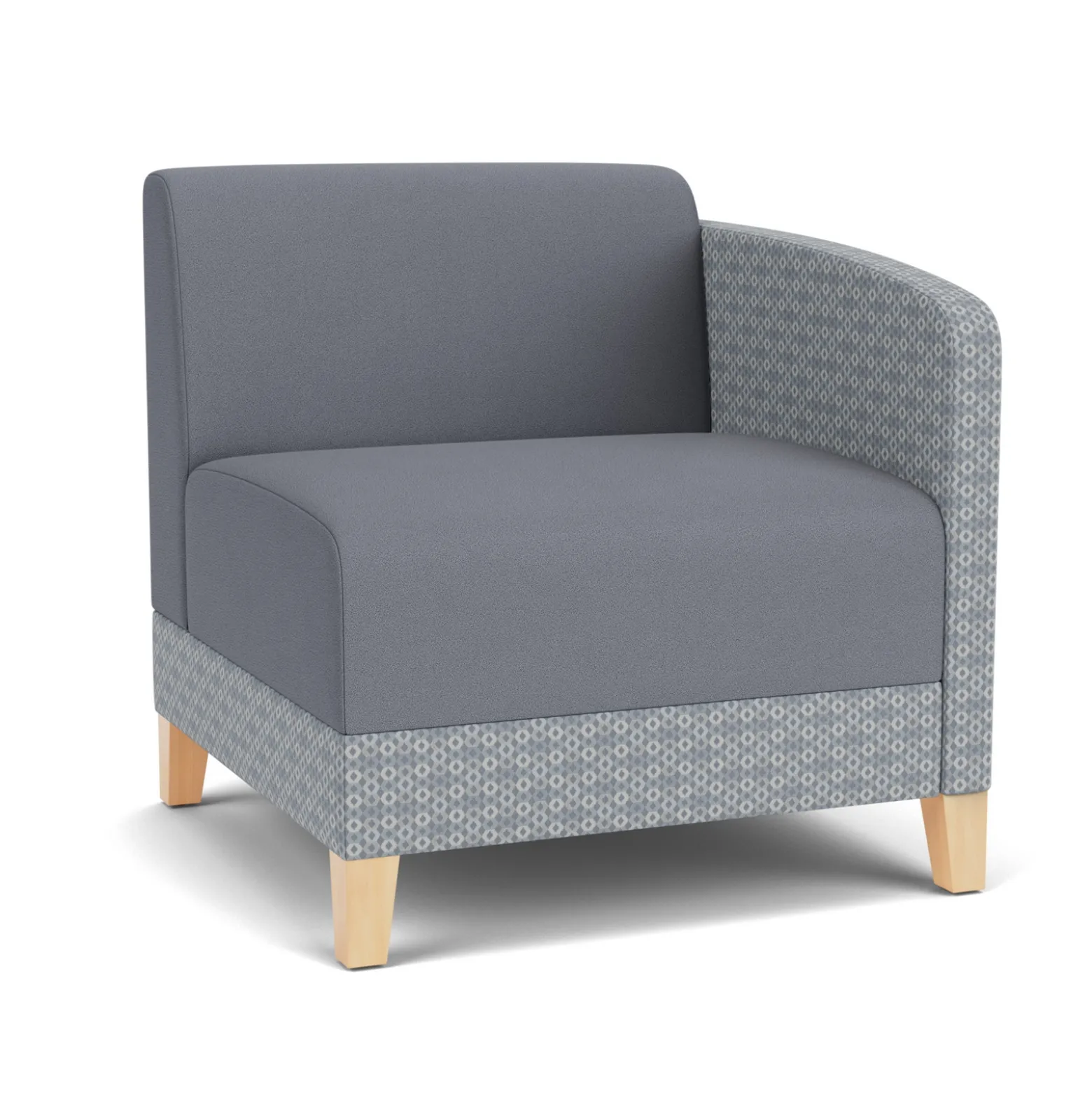 Social Left Arm Guest Chair in Premium Upholstery