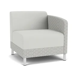 Social Left Arm Guest Chair in Premium Upholstery