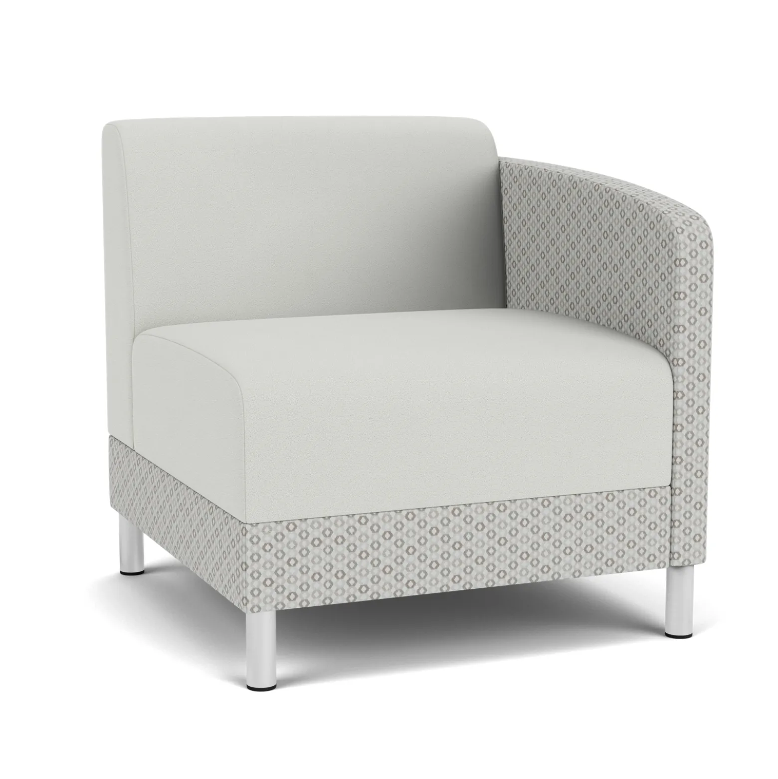 Social Left Arm Guest Chair in Premium Upholstery