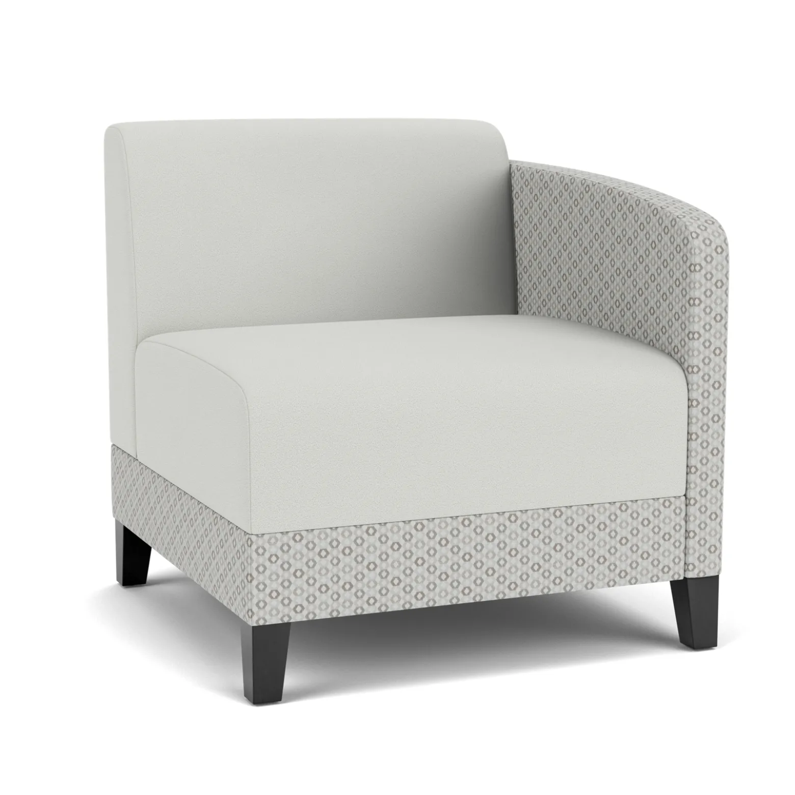 Social Left Arm Guest Chair in Premium Upholstery