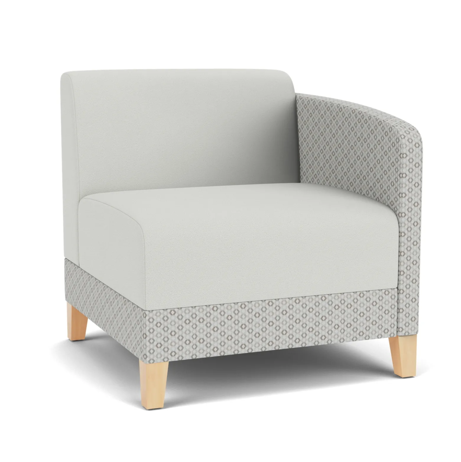 Social Left Arm Guest Chair in Premium Upholstery