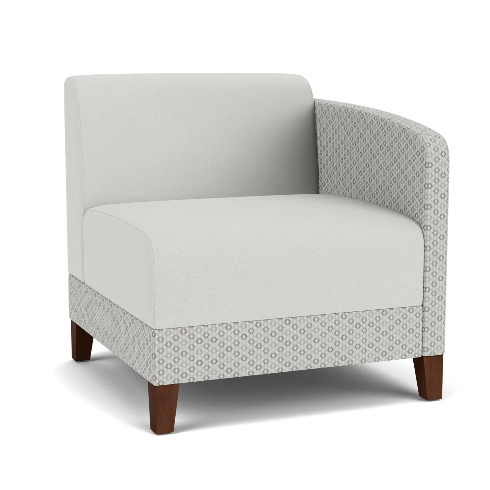 Social Left Arm Guest Chair in Premium Upholstery