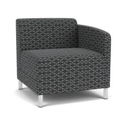 Social Left Arm Guest Chair in Premium Upholstery