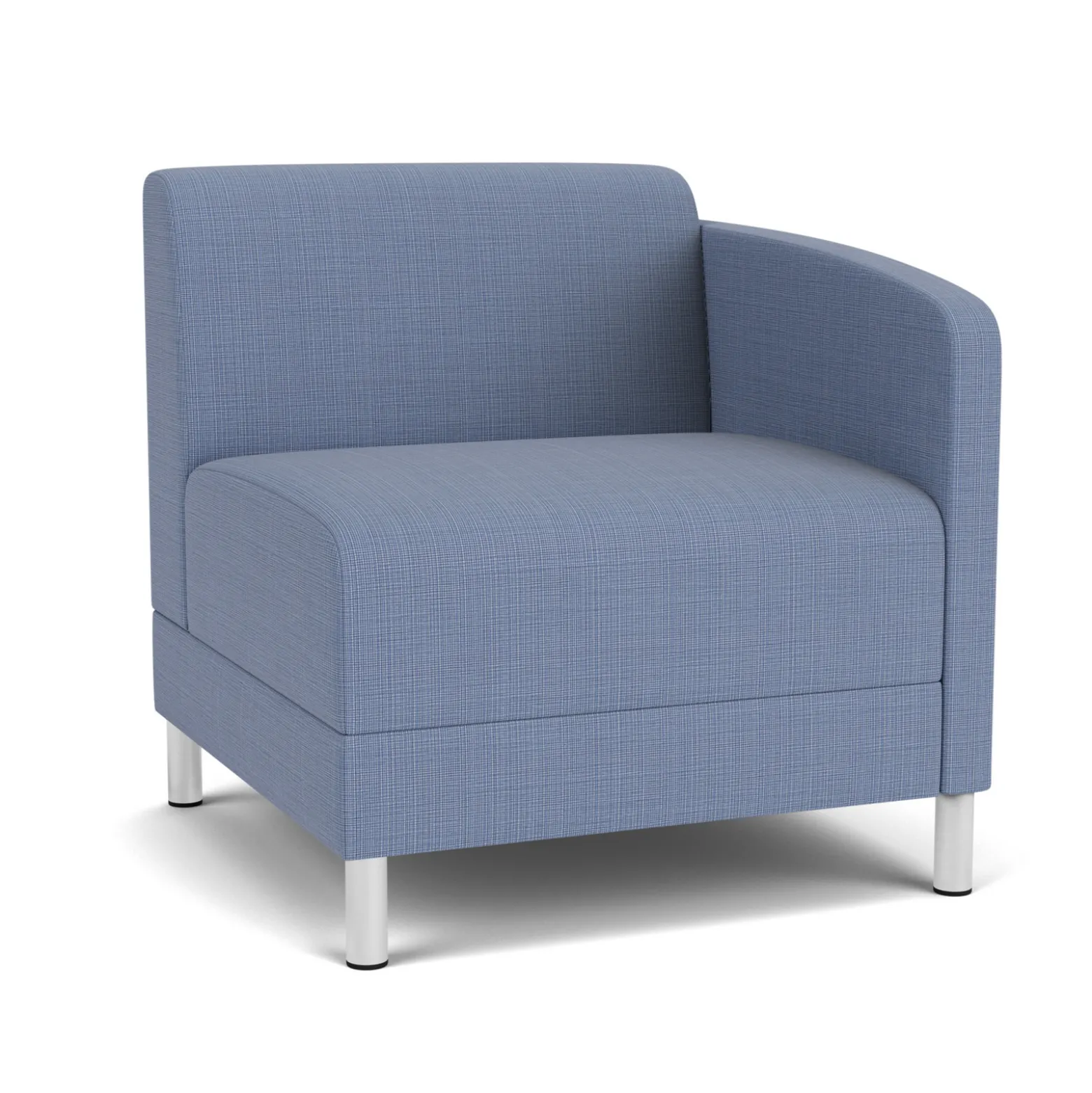 Social Left Arm Guest Chair in Premium Upholstery