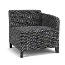 Social Left Arm Guest Chair in Premium Upholstery