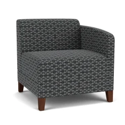 Social Left Arm Guest Chair in Premium Upholstery
