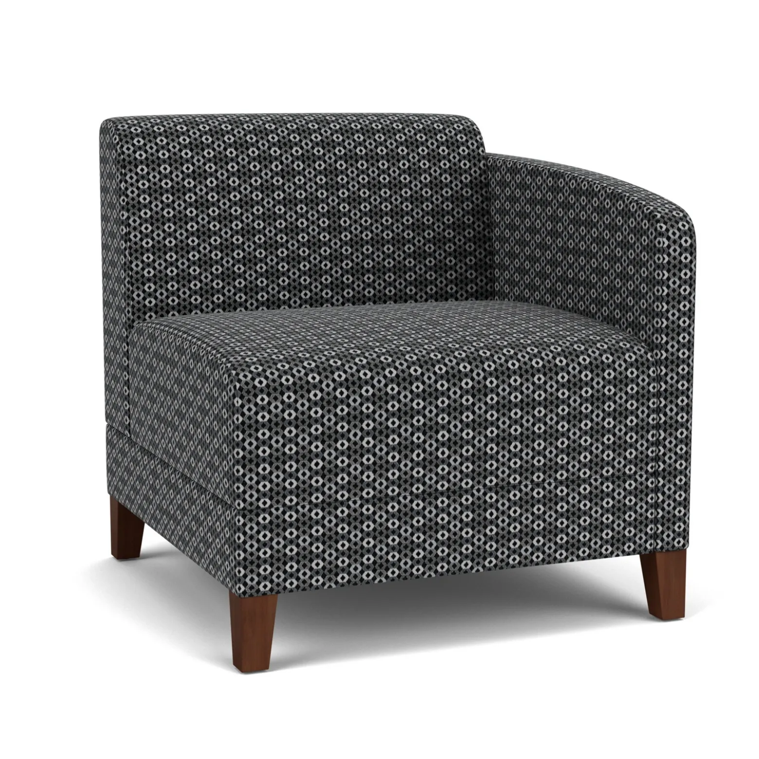 Social Left Arm Guest Chair in Premium Upholstery