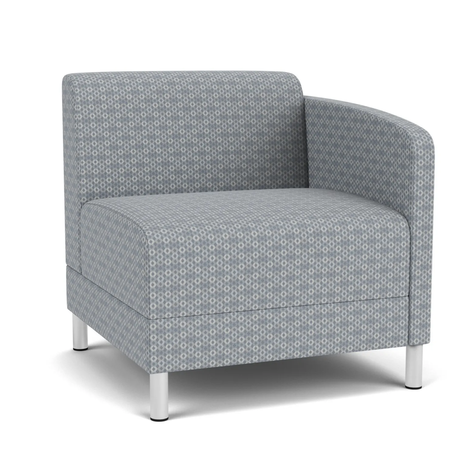 Social Left Arm Guest Chair in Premium Upholstery