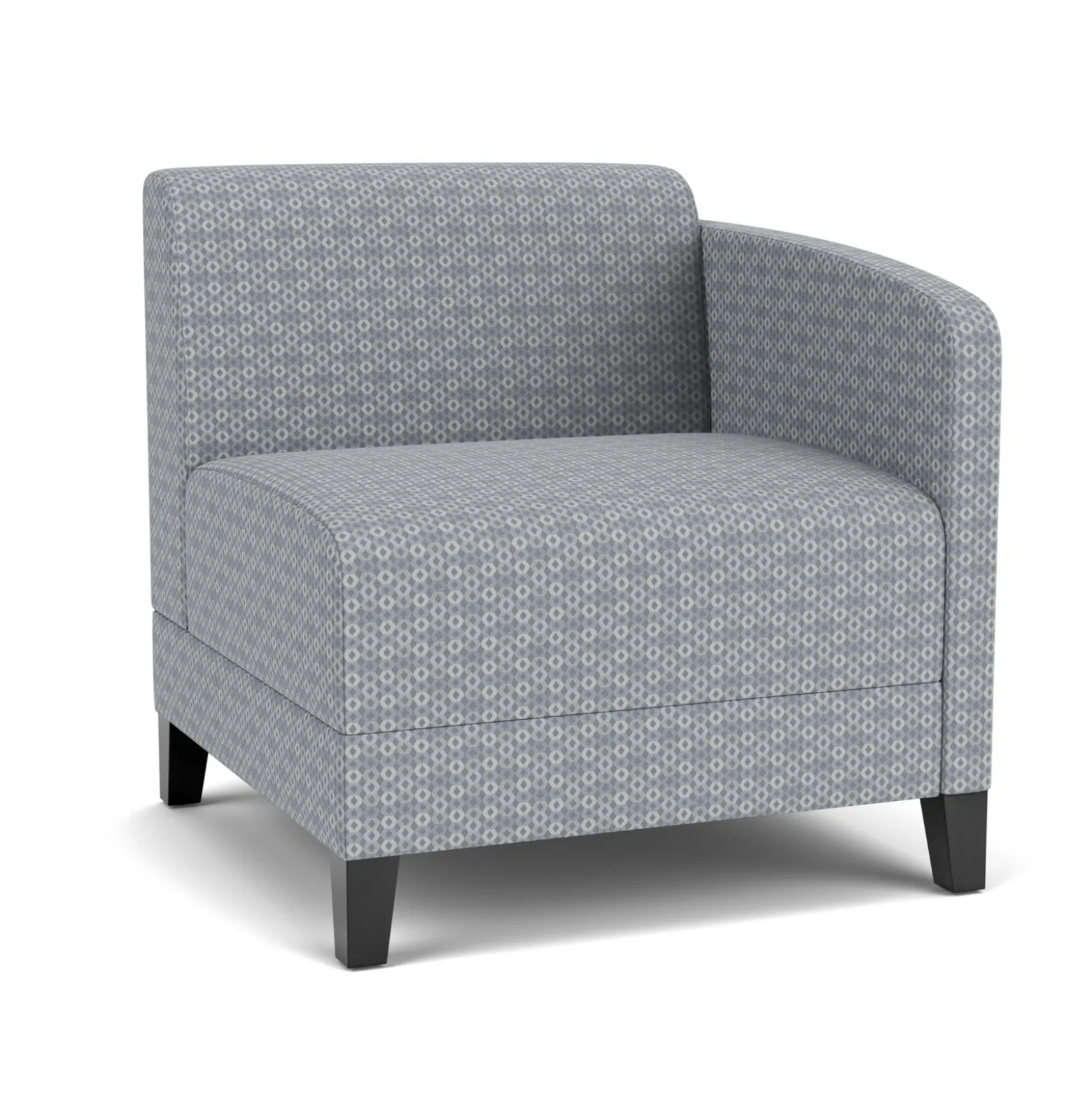 Social Left Arm Guest Chair in Premium Upholstery