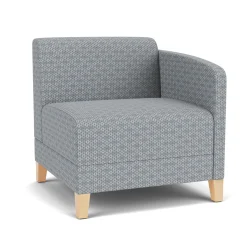 Social Left Arm Guest Chair in Premium Upholstery