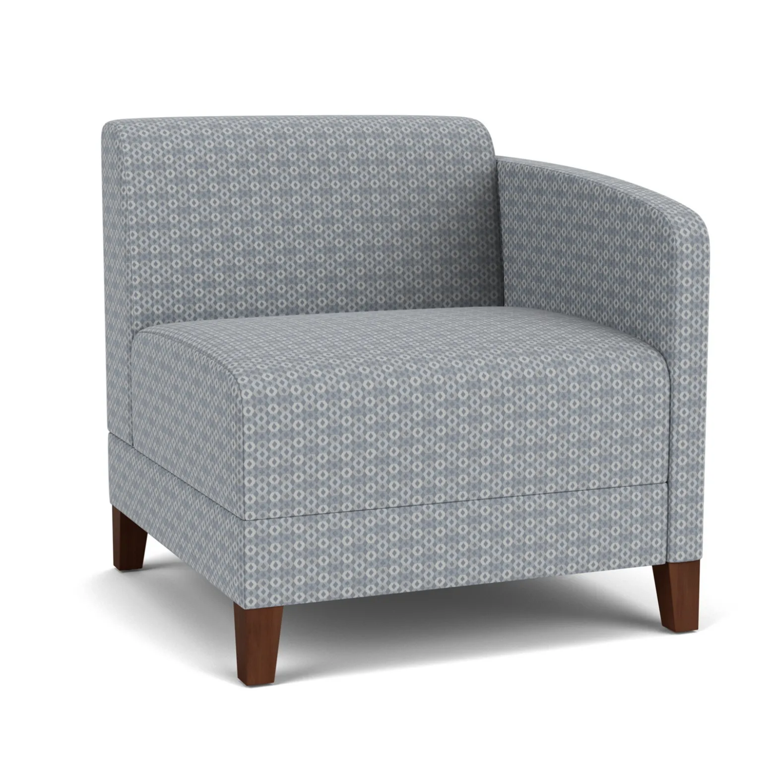 Social Left Arm Guest Chair in Premium Upholstery