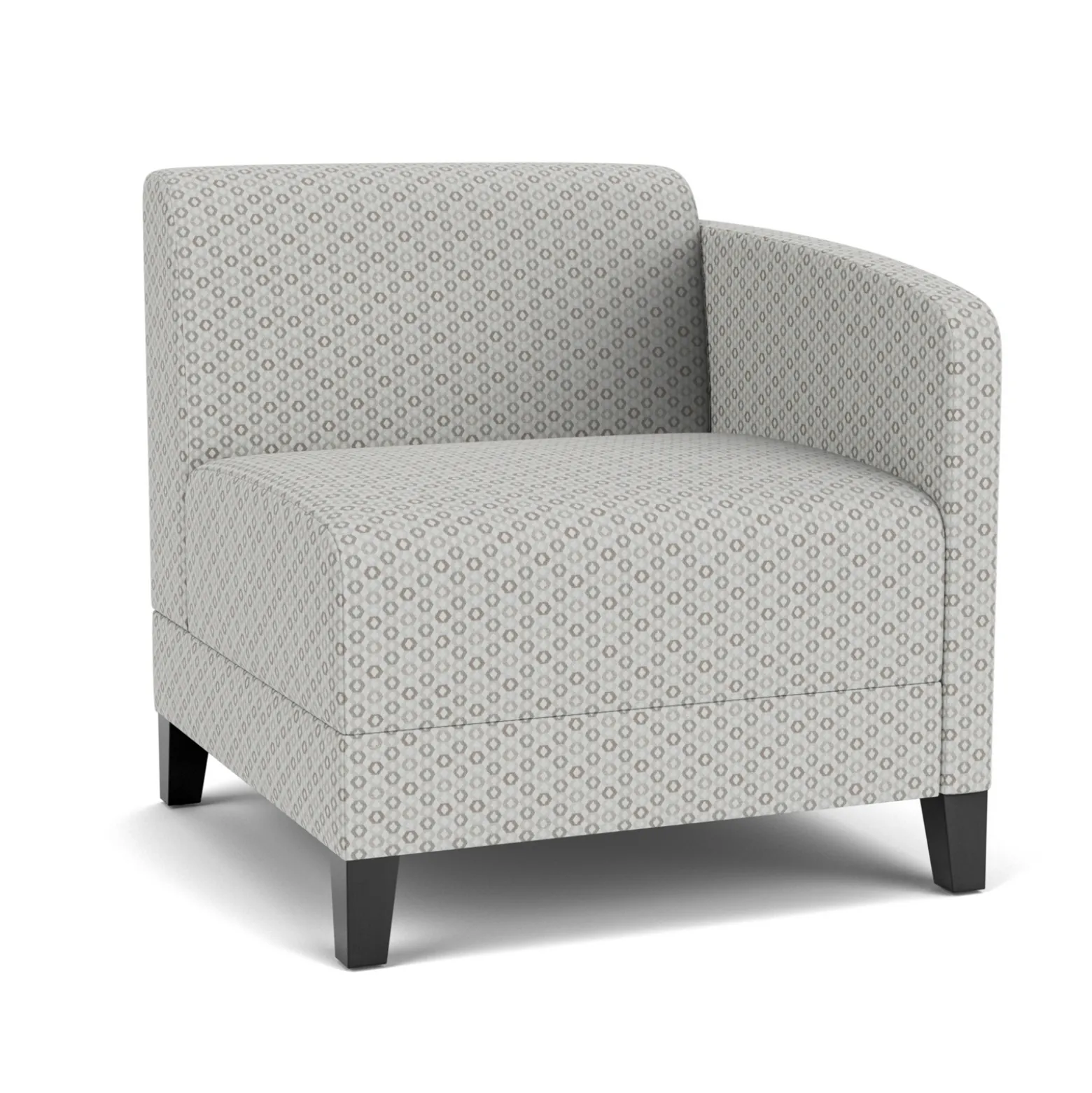 Social Left Arm Guest Chair in Premium Upholstery
