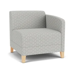 Social Left Arm Guest Chair in Premium Upholstery