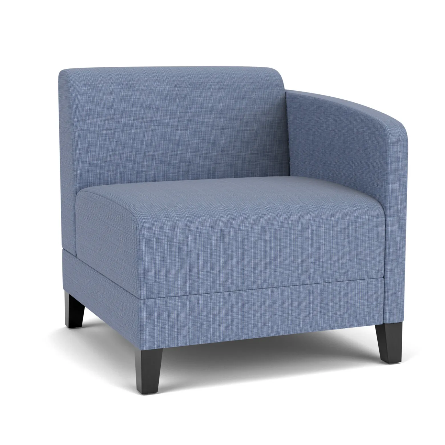 Social Left Arm Guest Chair in Premium Upholstery