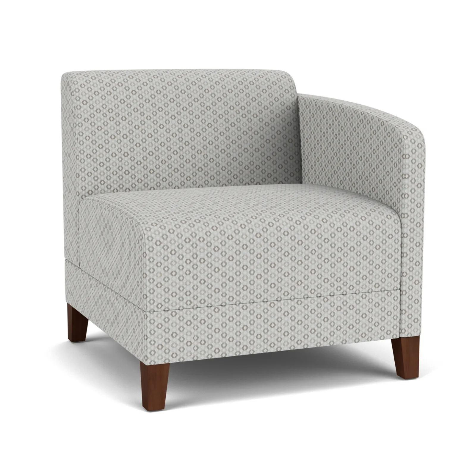 Social Left Arm Guest Chair in Premium Upholstery