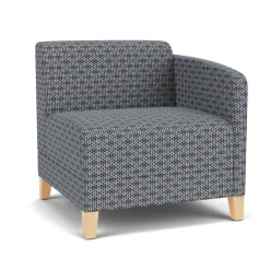 Social Left Arm Guest Chair in Premium Upholstery