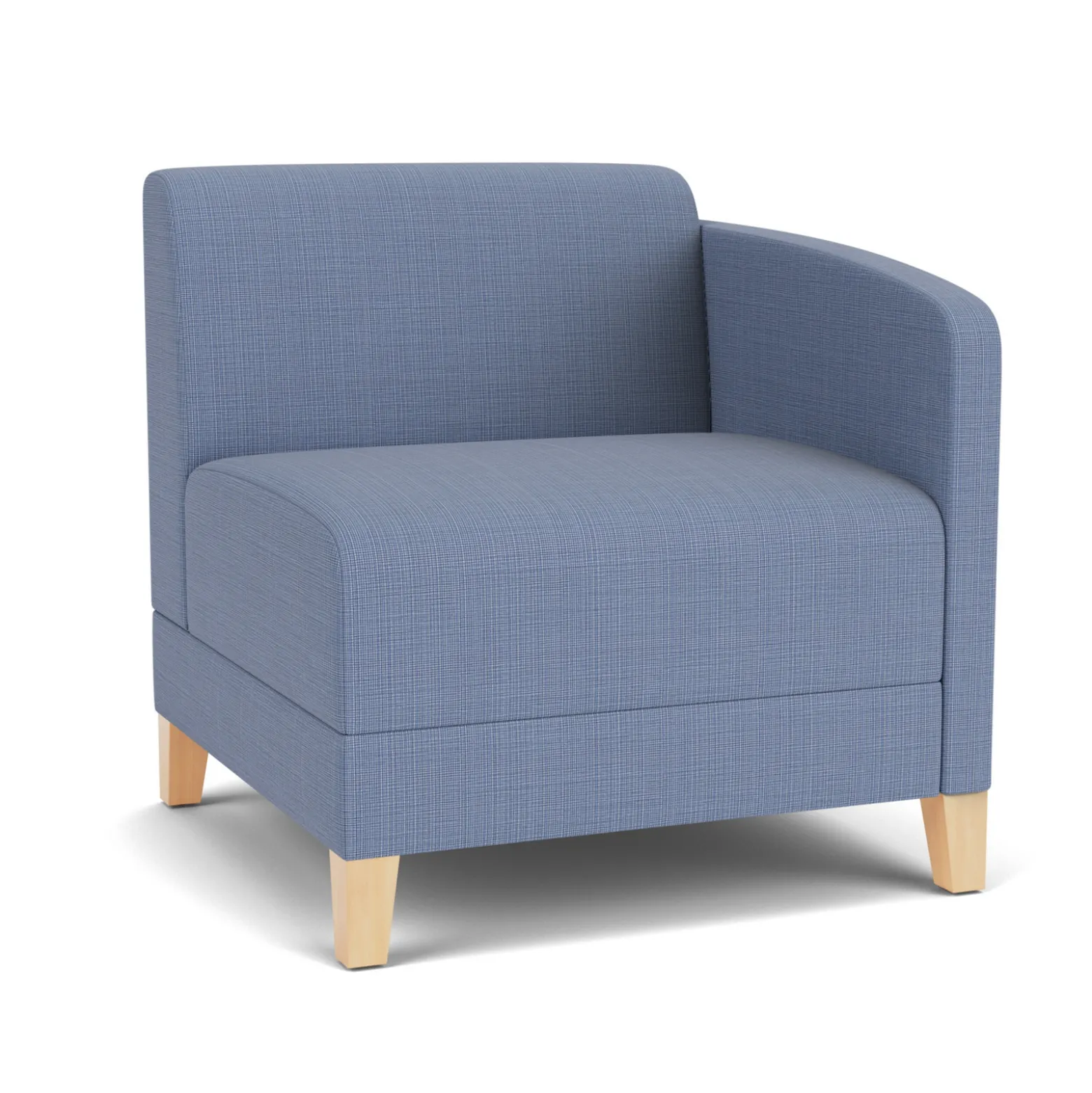 Social Left Arm Guest Chair in Premium Upholstery