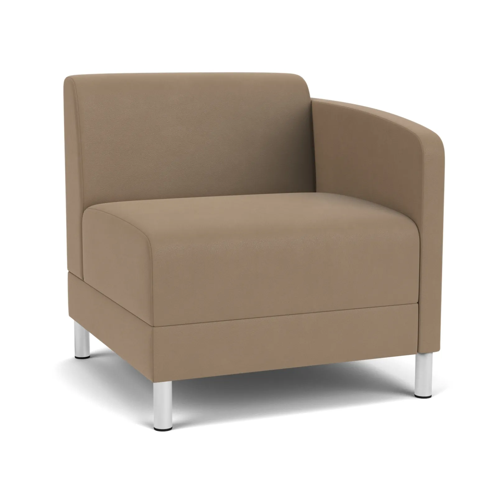 Social Left Arm Guest Chair in Standard Upholstery