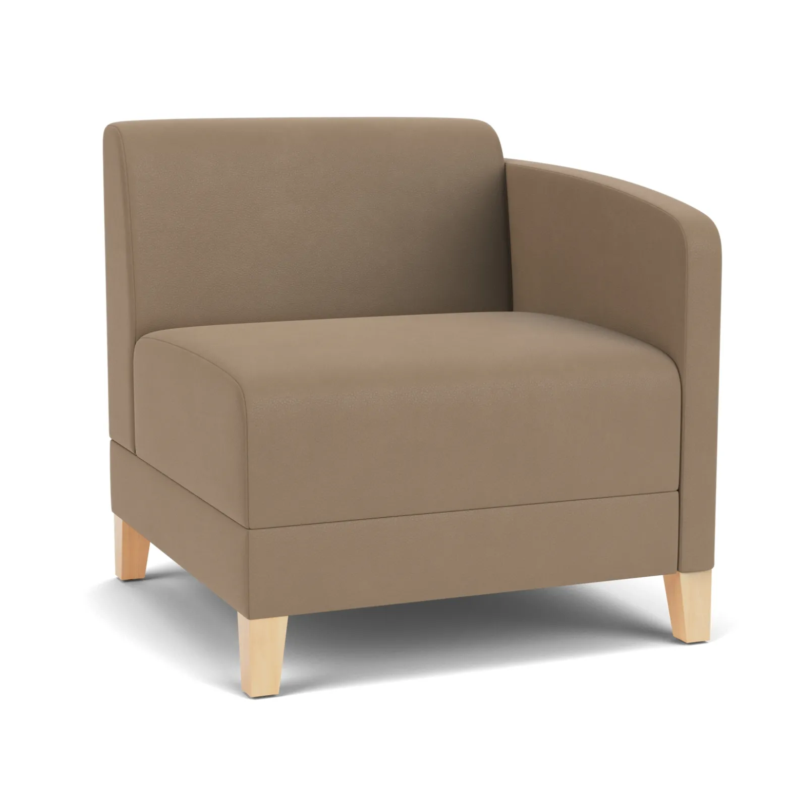 Social Left Arm Guest Chair in Standard Upholstery