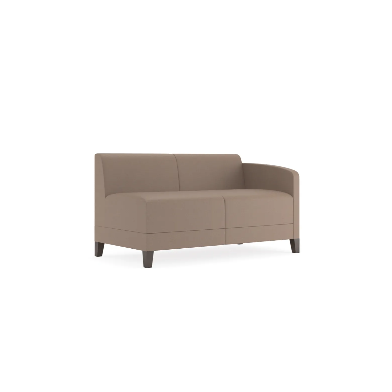 Social Left Arm Loveseat in Standard Upholstery
