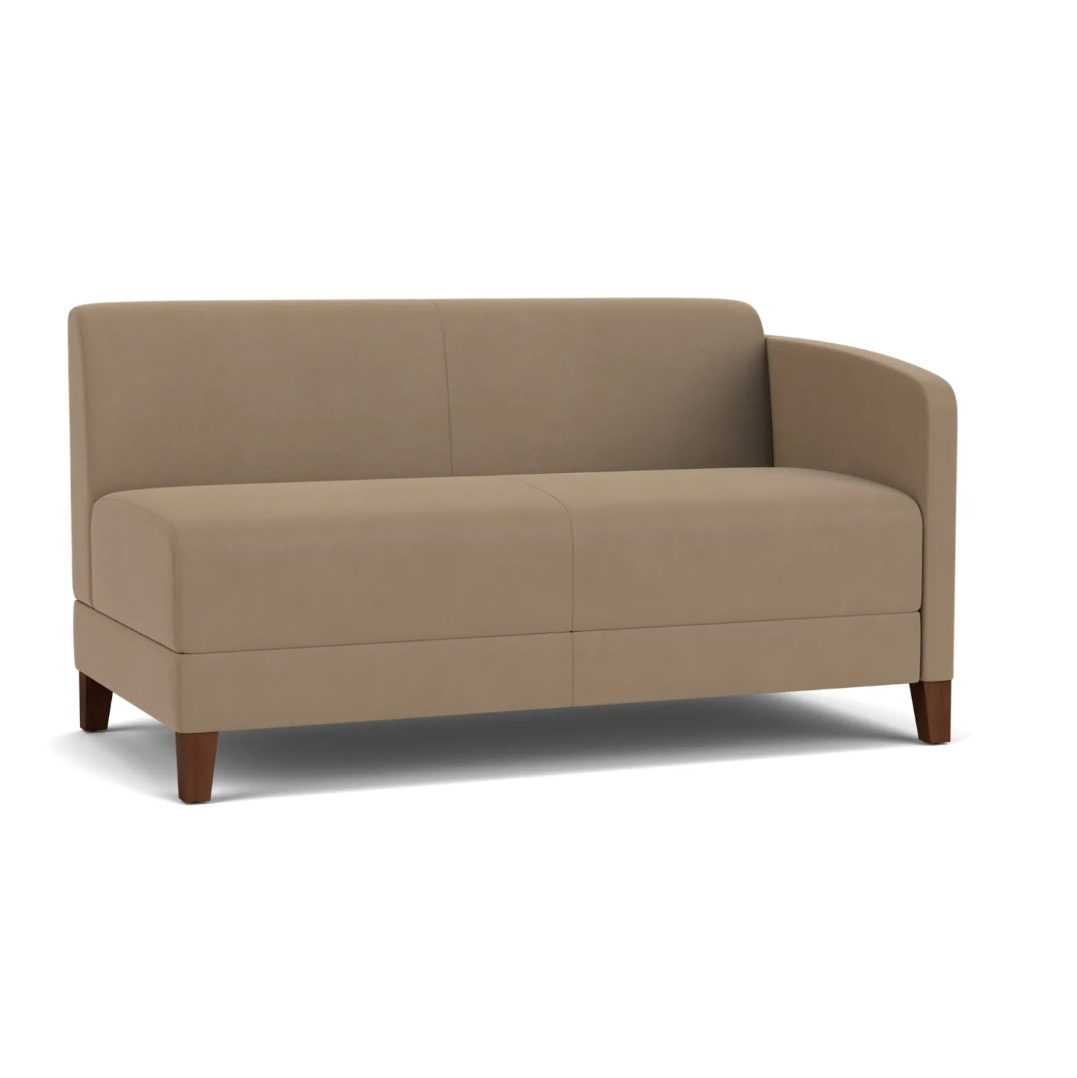 Social Left Arm Loveseat in Standard Upholstery