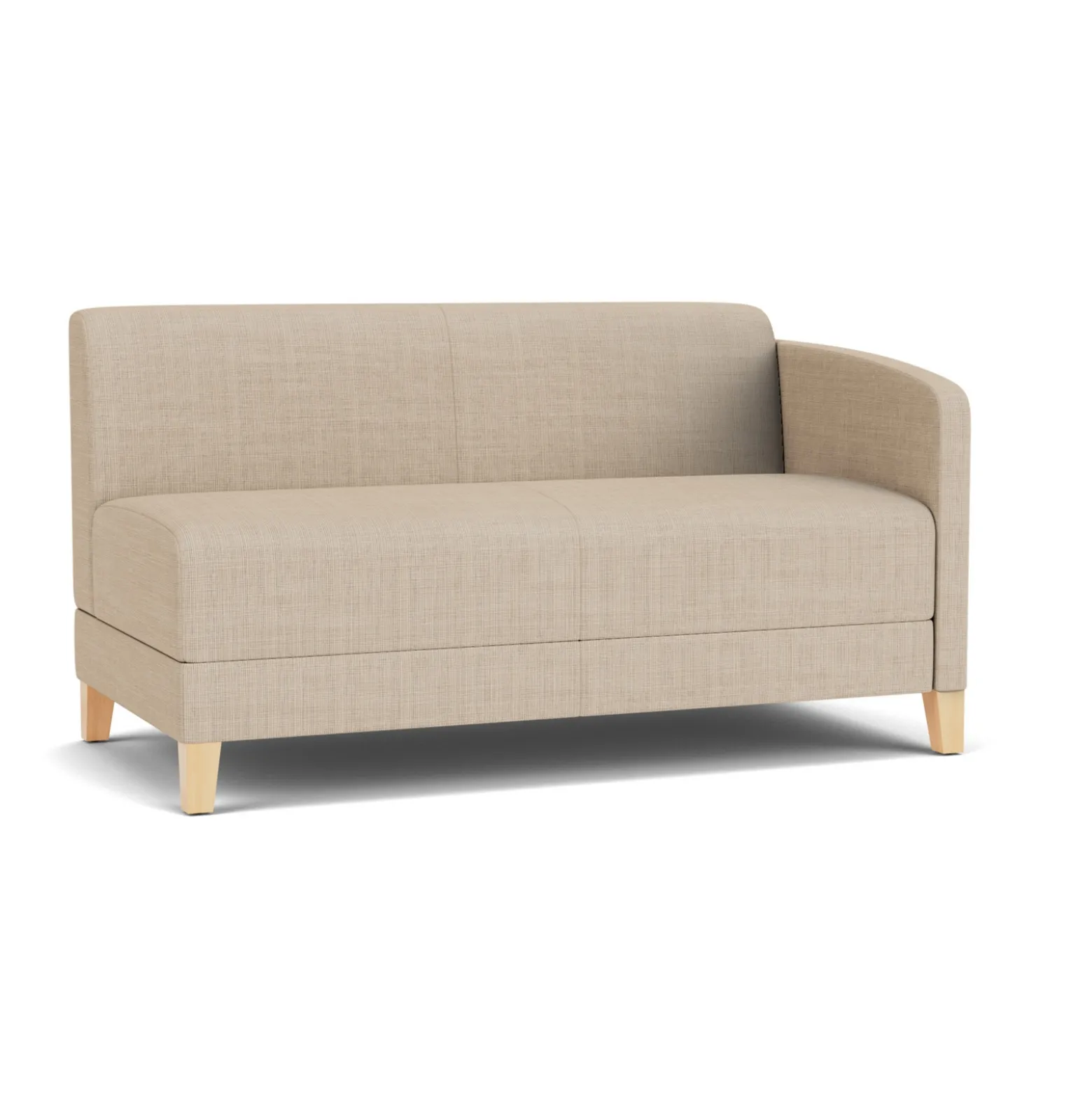 Social Left Arm Loveseat in Premium Upholstery