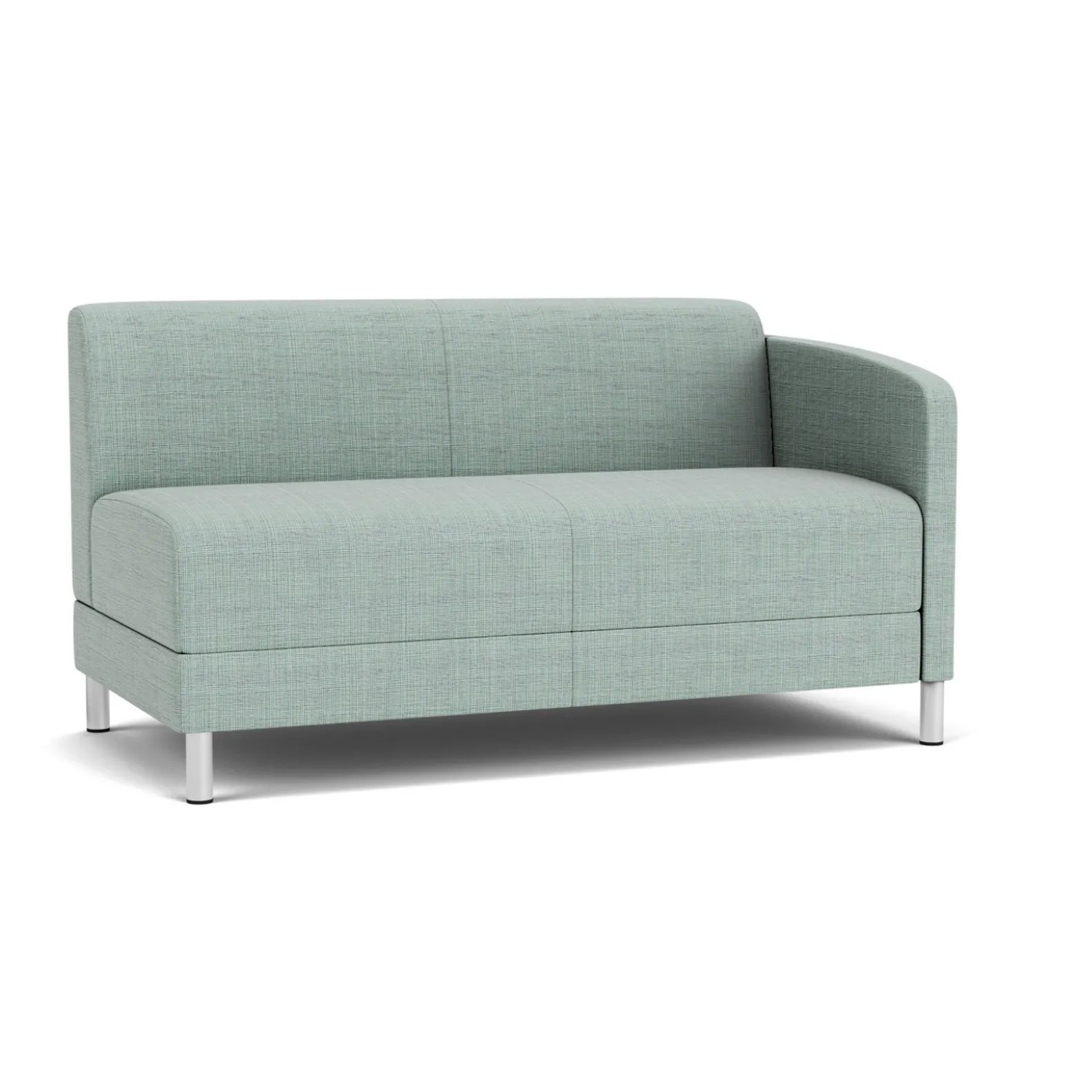 Social Left Arm Loveseat in Premium Upholstery