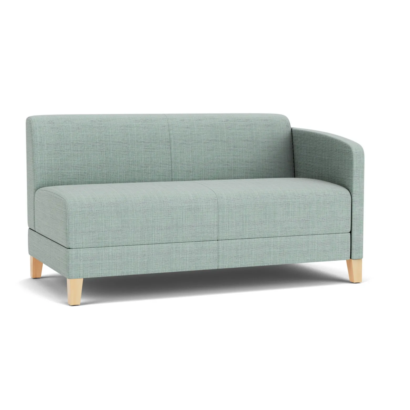 Social Left Arm Loveseat in Premium Upholstery