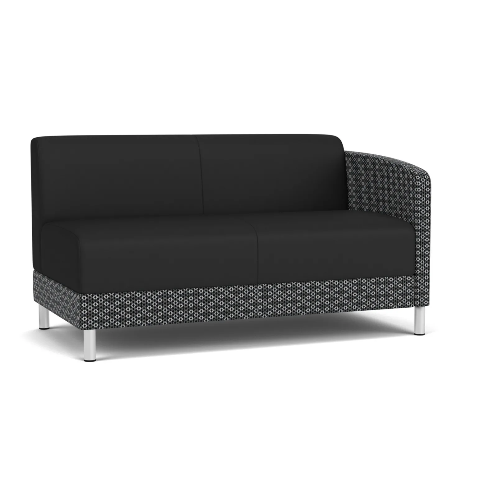 Social Left Arm Loveseat in Premium Upholstery