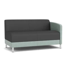 Social Left Arm Loveseat in Premium Upholstery