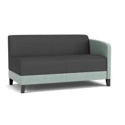 Social Left Arm Loveseat in Premium Upholstery