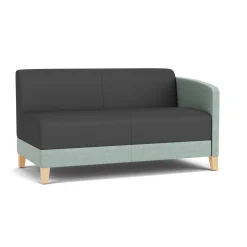 Social Left Arm Loveseat in Premium Upholstery