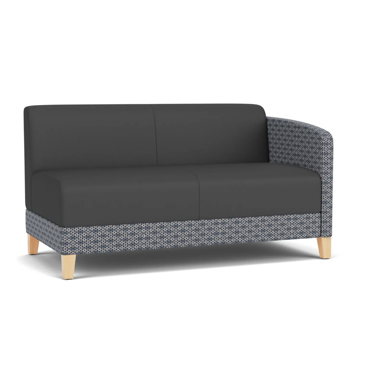 Social Left Arm Loveseat in Premium Upholstery