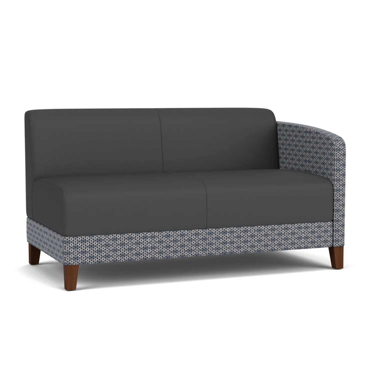 Social Left Arm Loveseat in Premium Upholstery