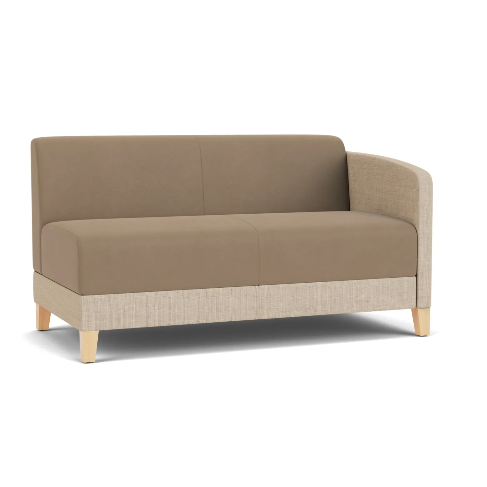 Social Left Arm Loveseat in Premium Upholstery