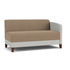 Social Left Arm Loveseat in Premium Upholstery