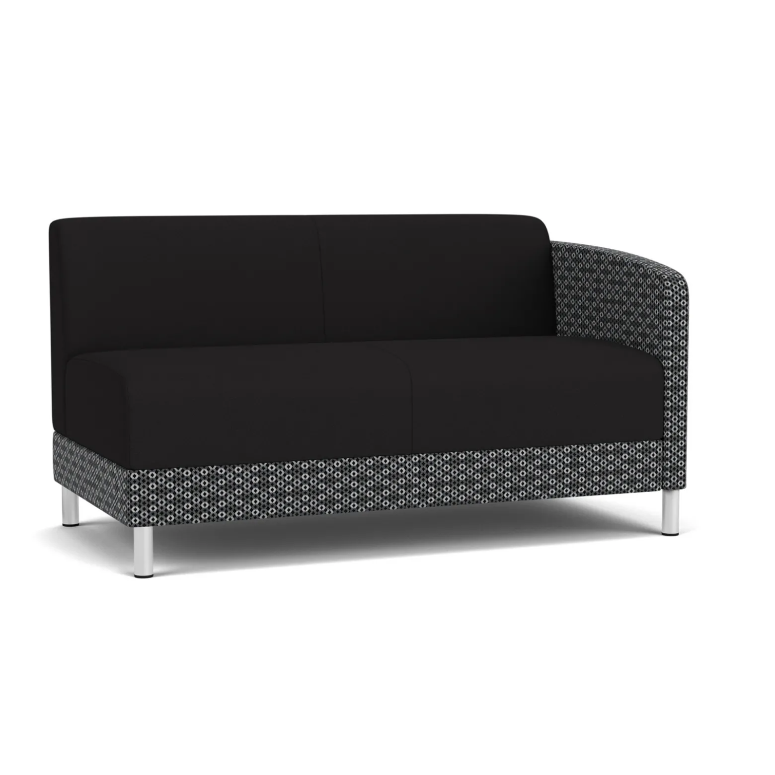 Social Left Arm Loveseat in Premium Upholstery