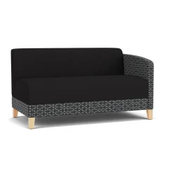 Social Left Arm Loveseat in Premium Upholstery