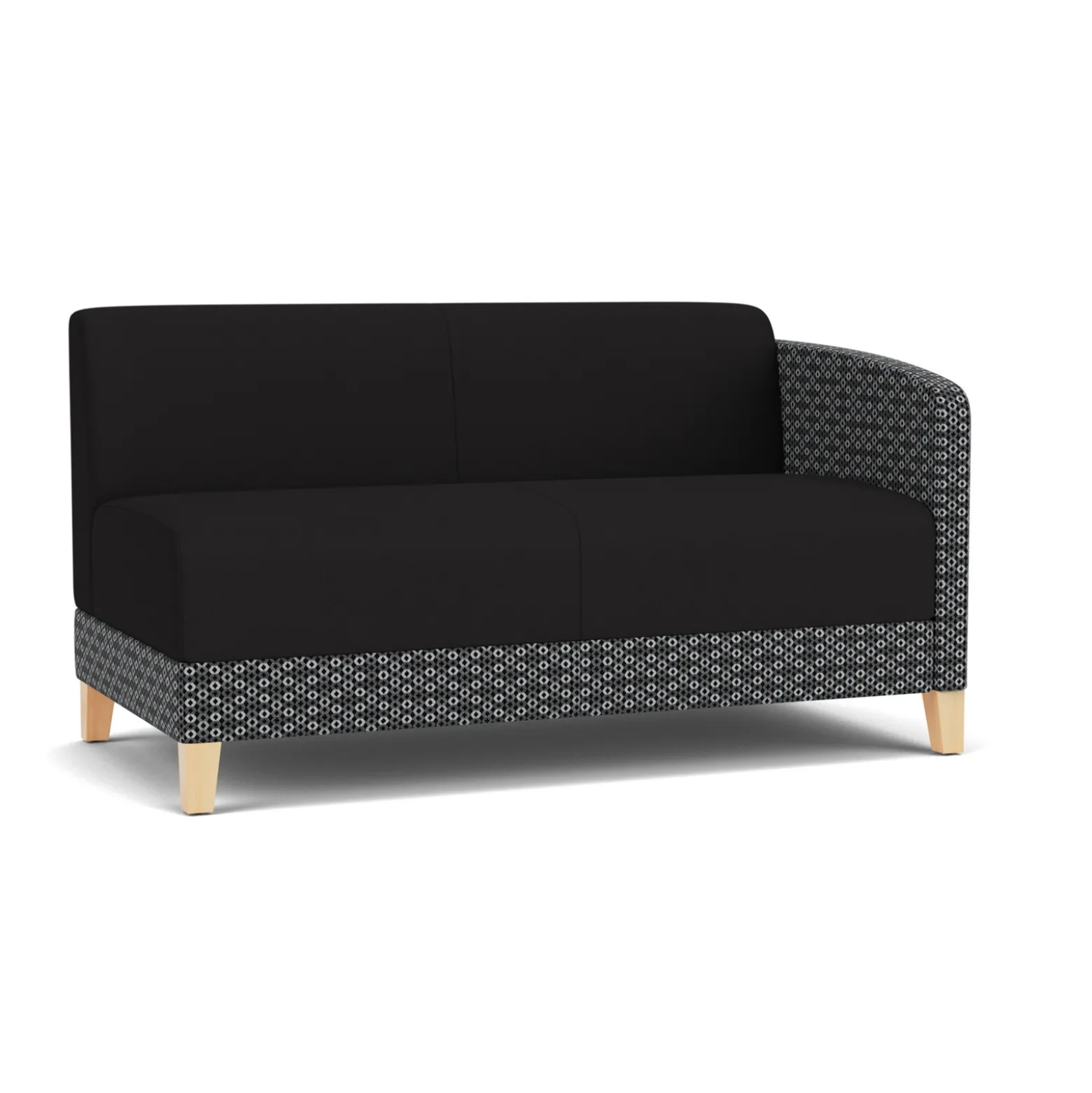 Social Left Arm Loveseat in Premium Upholstery