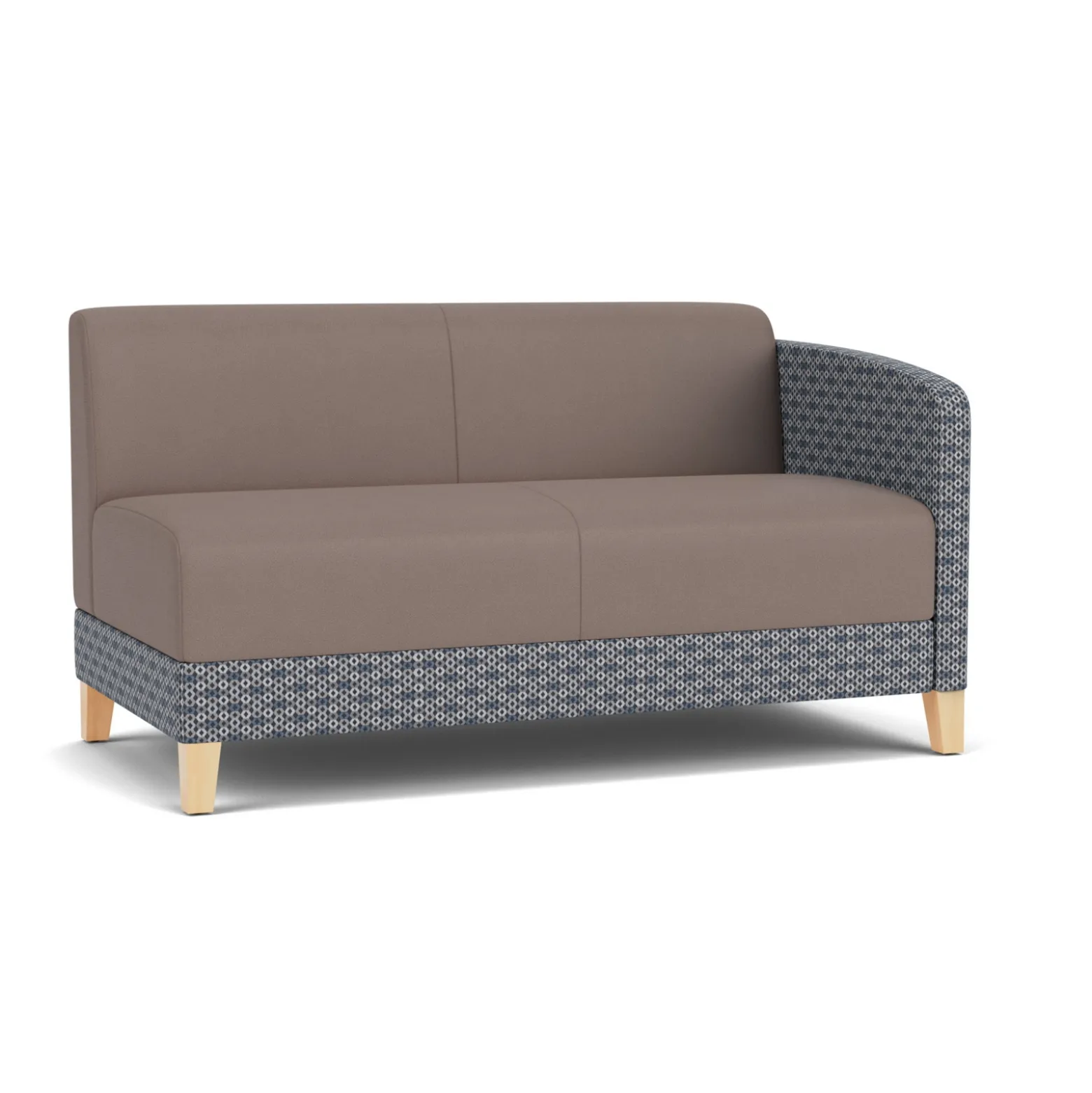 Social Left Arm Loveseat in Premium Upholstery