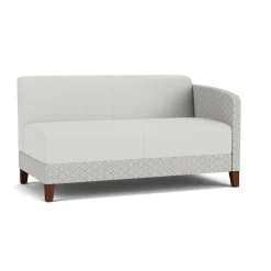 Social Left Arm Loveseat in Premium Upholstery