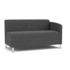 Social Left Arm Loveseat in Premium Upholstery