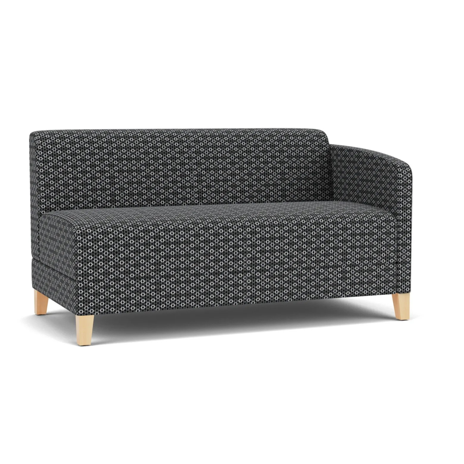 Social Left Arm Loveseat in Premium Upholstery