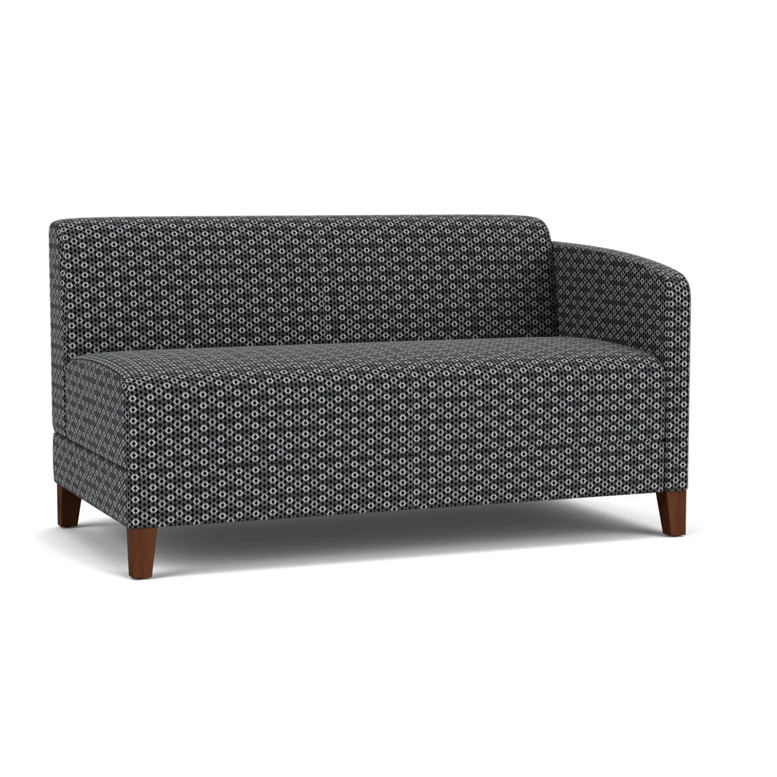 Social Left Arm Loveseat in Premium Upholstery