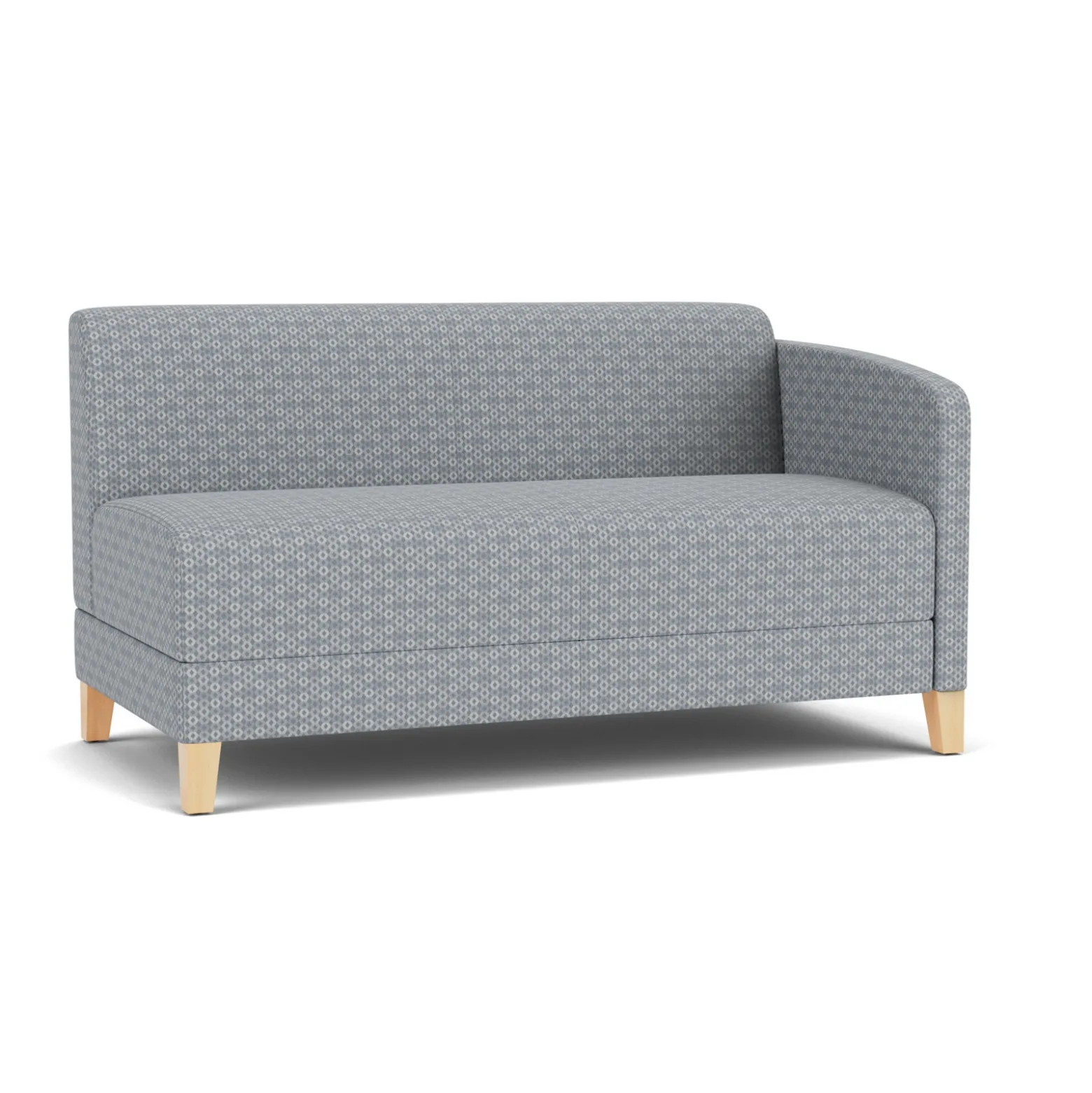 Social Left Arm Loveseat in Premium Upholstery