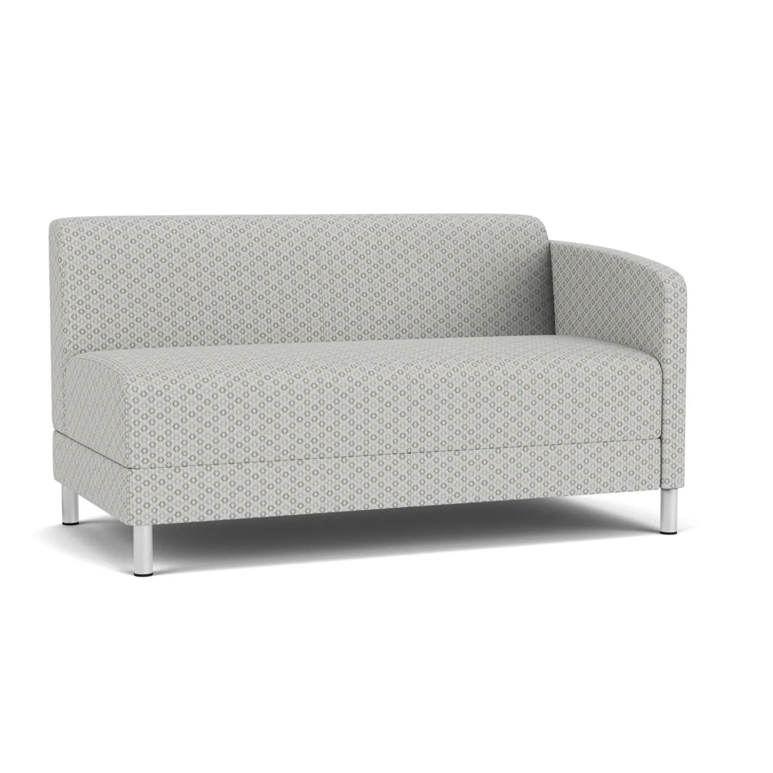 Social Left Arm Loveseat in Premium Upholstery
